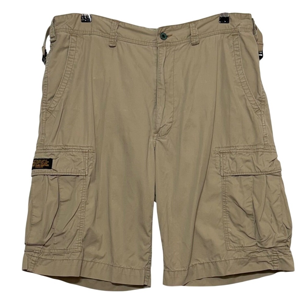 Vintage Polo Jeans Co Ralph Lauren Shorts Mens 36 12" Inseam Tan Cargo Military